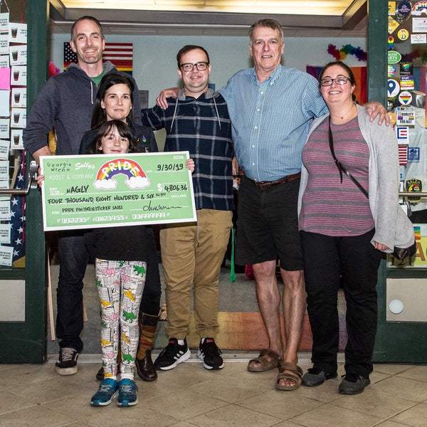GEORGIA'S RAINBOW PRIDE PIN RAISES $4,806.36 IN DONATIONS FOR SALEM, MA BASED NAGLY