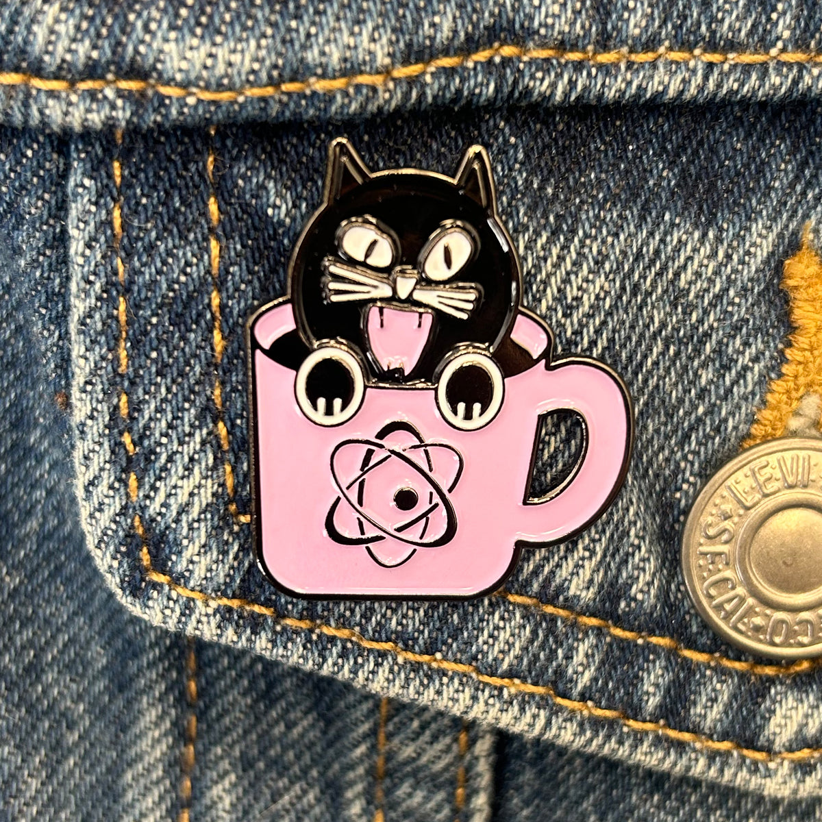 Atomic x GMT Coffee Cat Enamel Pin
