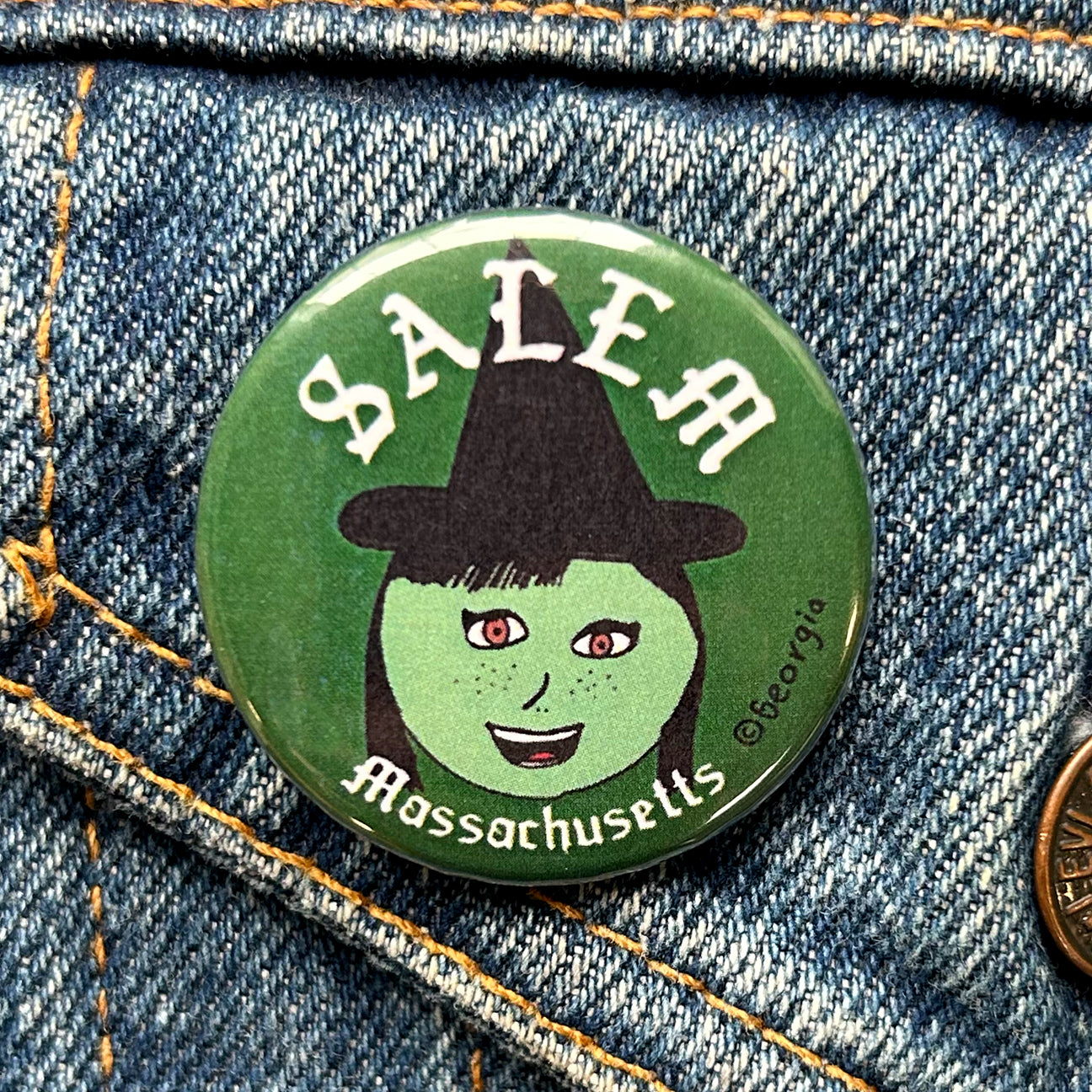 Salem Witch 1.5" Button