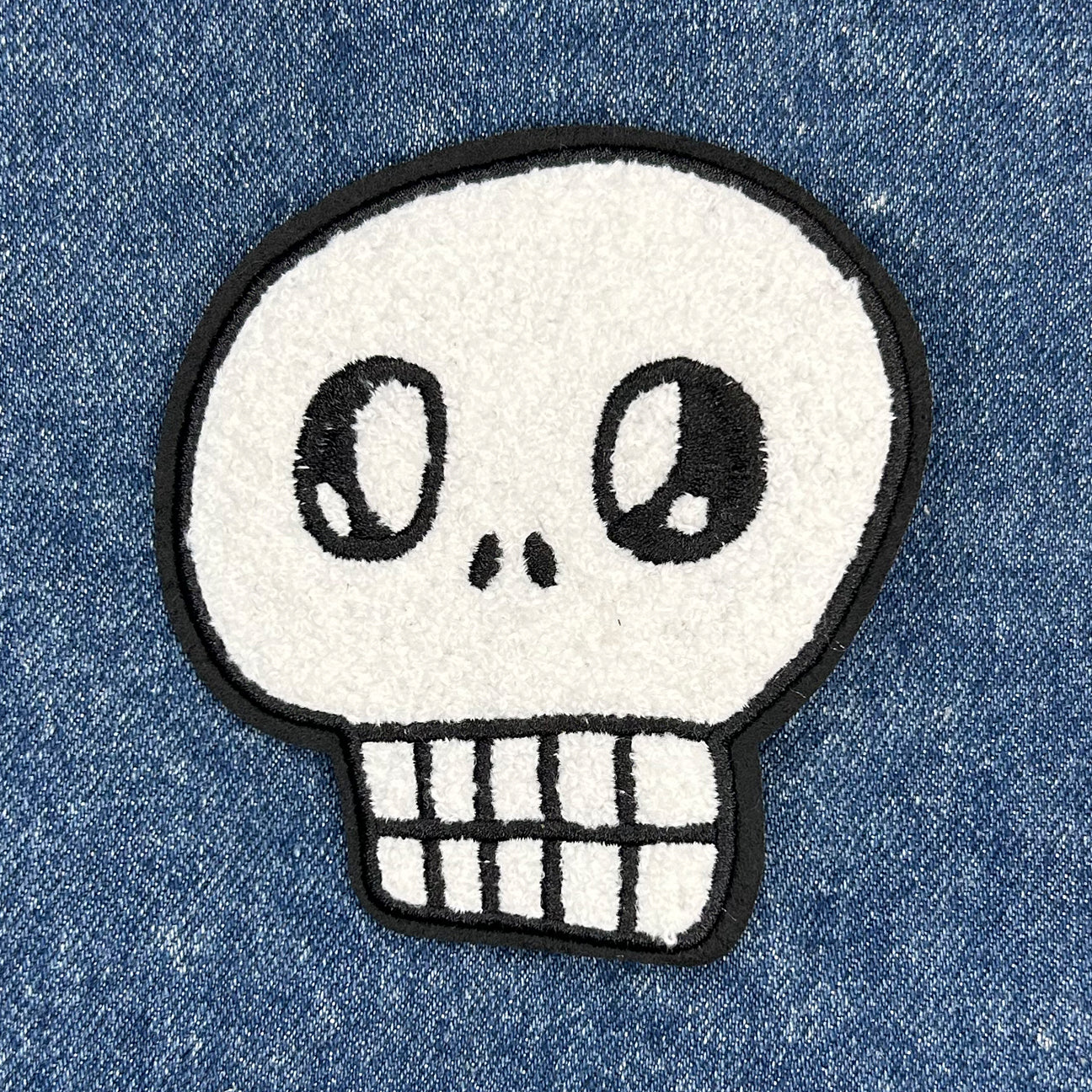 Kawaii Skull Chenille Patch