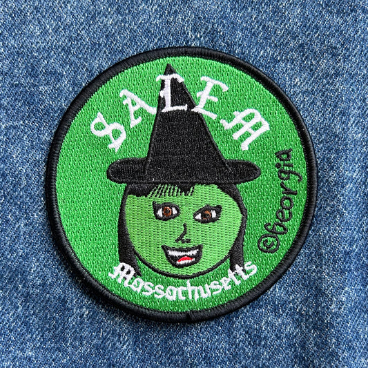 Salem, Massachusetts Circle Witch Patch (Green)