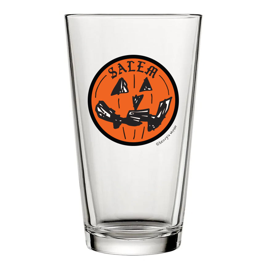 Salem ma pumpkin pint glass