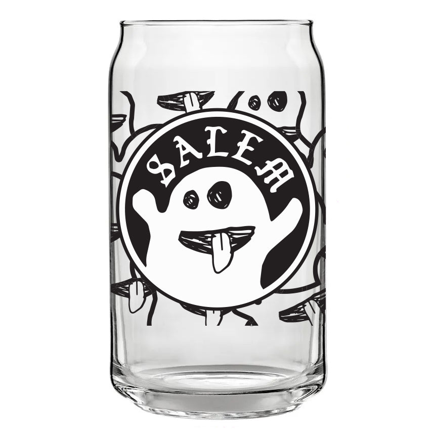 Salem MA ghost can shaped glass