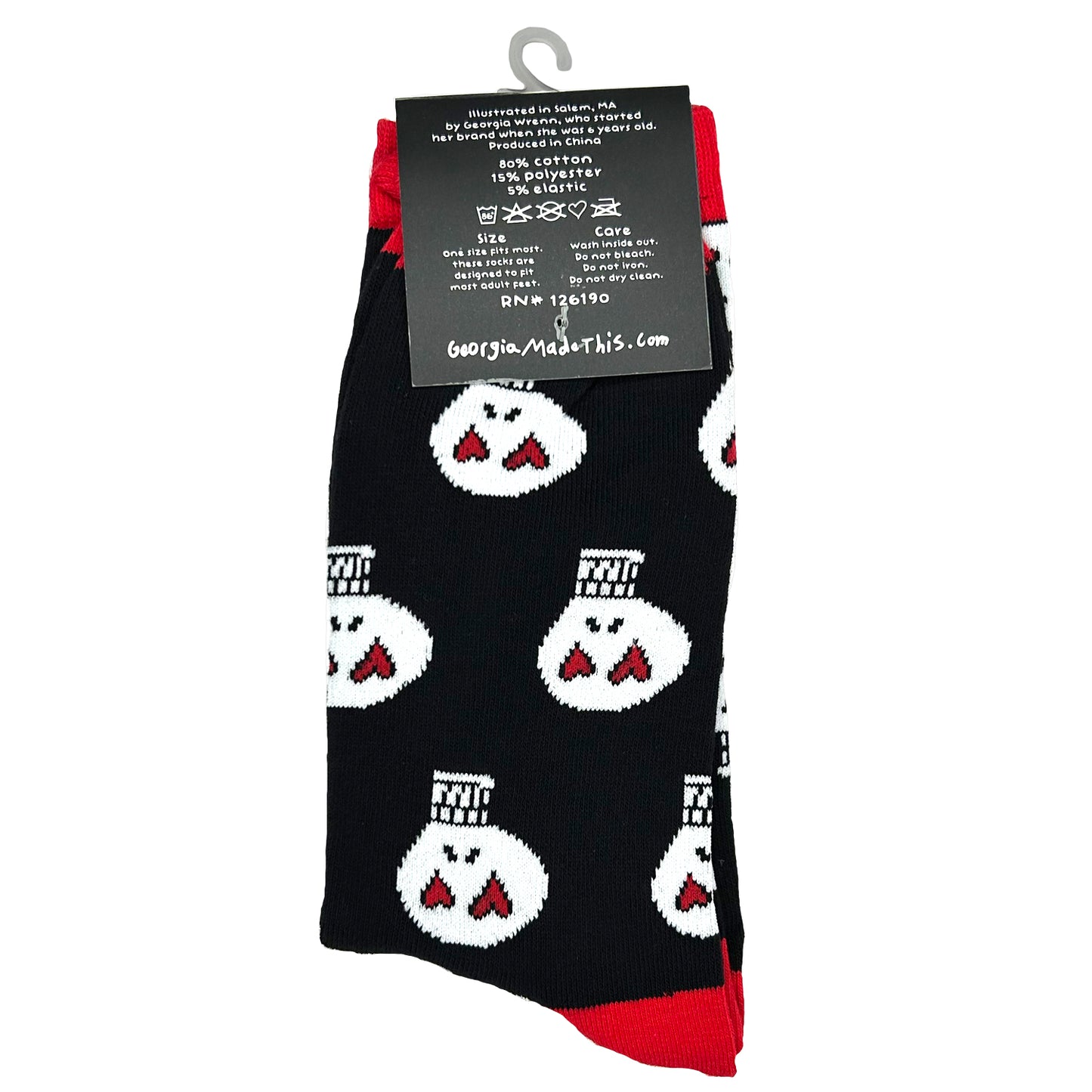 GMT "Heart Eyes Skull" Socks