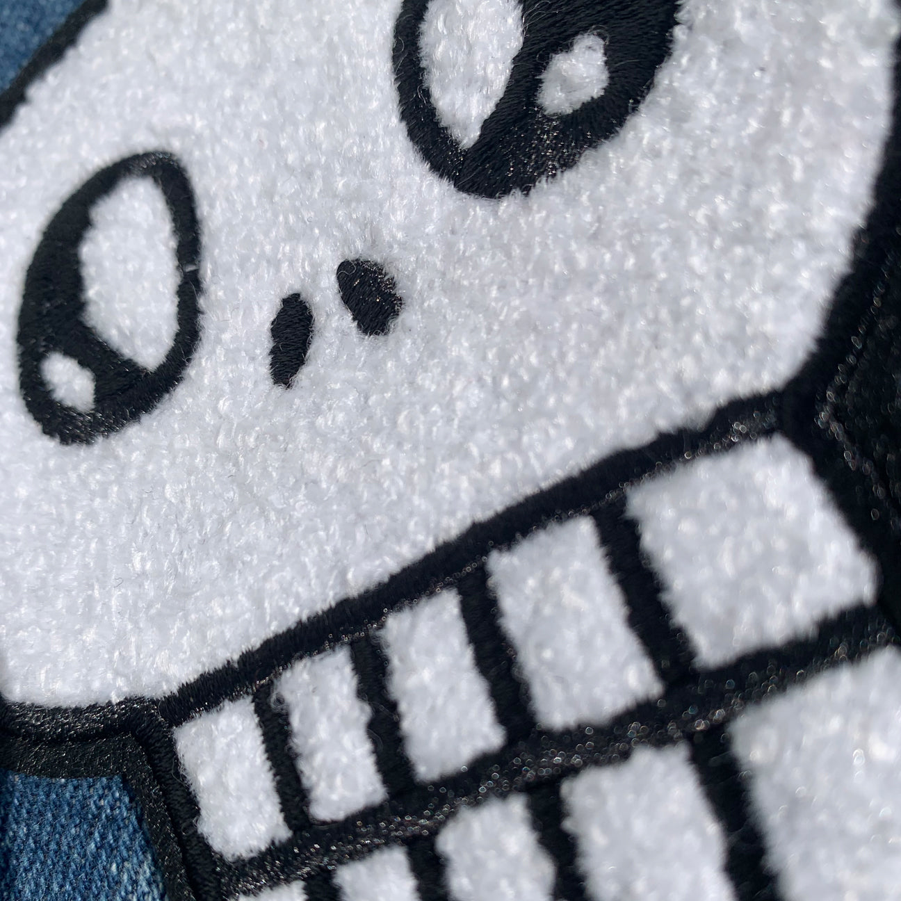 Kawaii Skull Chenille Patch