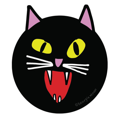 Die-Cut Black Cat Sticker
