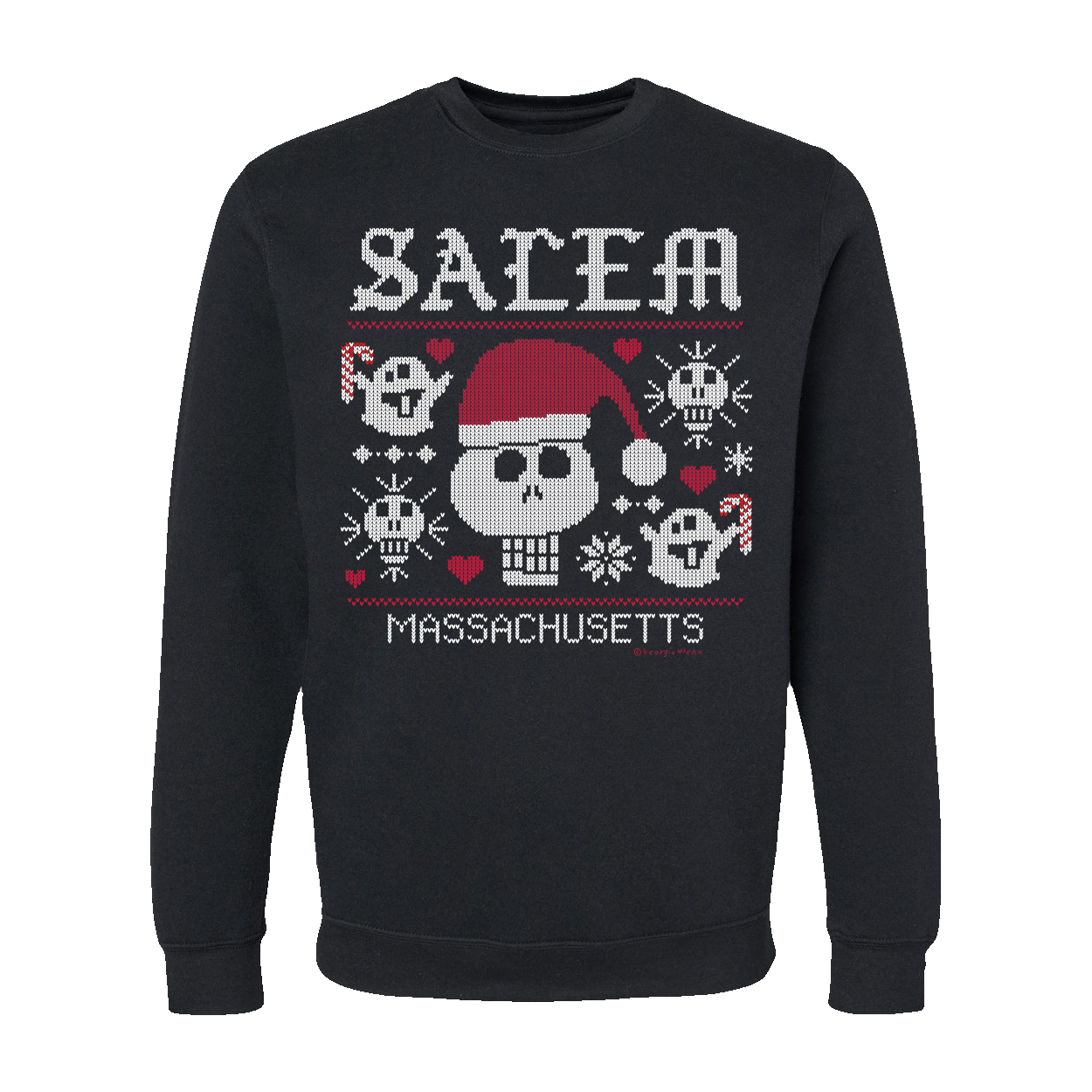Salem, Massachusetts Santa Skull Crewneck
