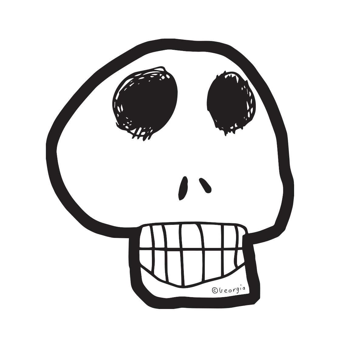 Die Cut Skull Sticker