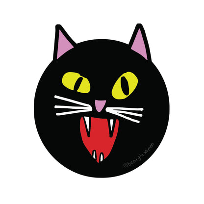Die-Cut Black Cat Sticker