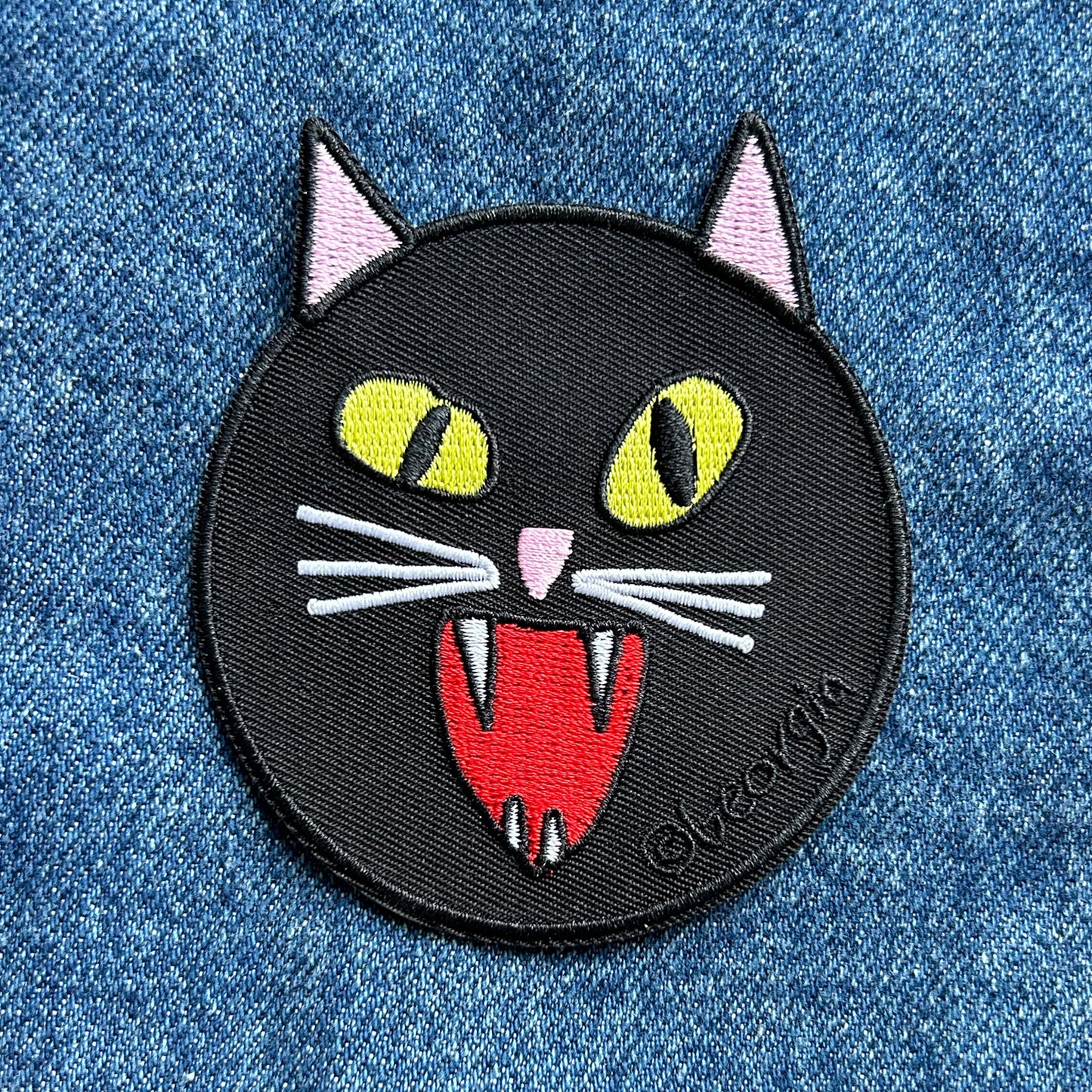 Black Cat Embroidered Patch