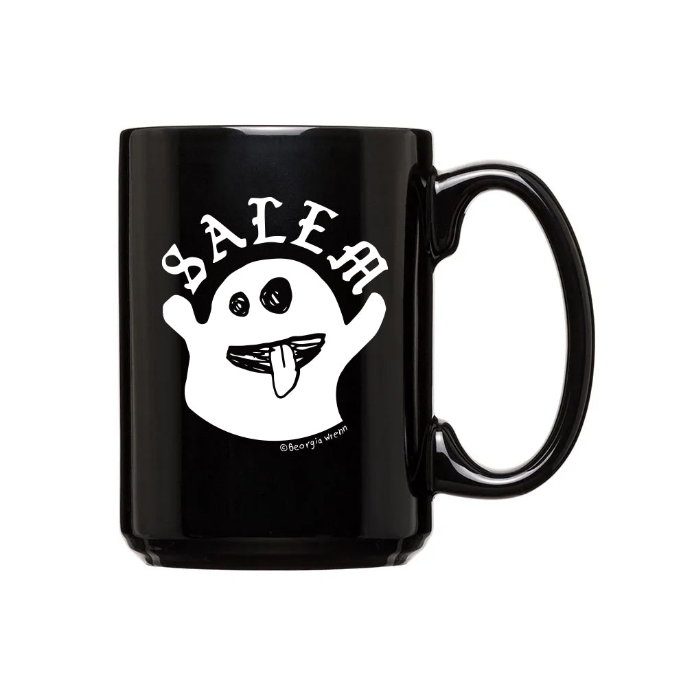Salem ma ghost mug in black 15oz