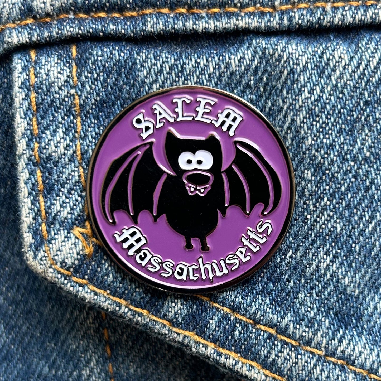 Salem Vampire Bat Enamel Pin