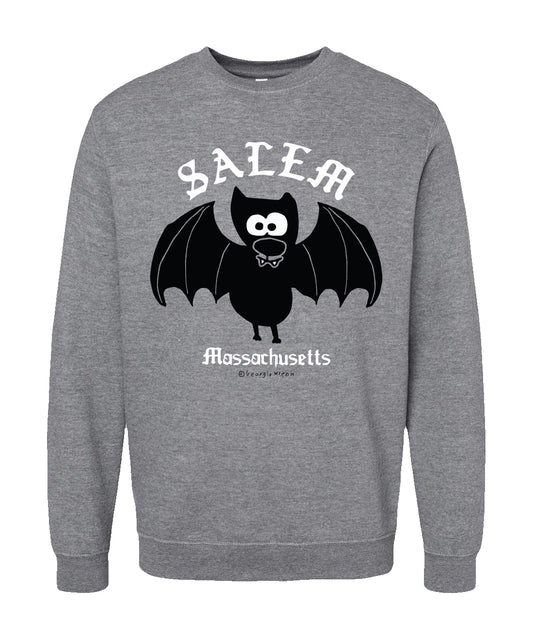 Gray Salem "Vampire Bat" Crewneck Sweatshirt