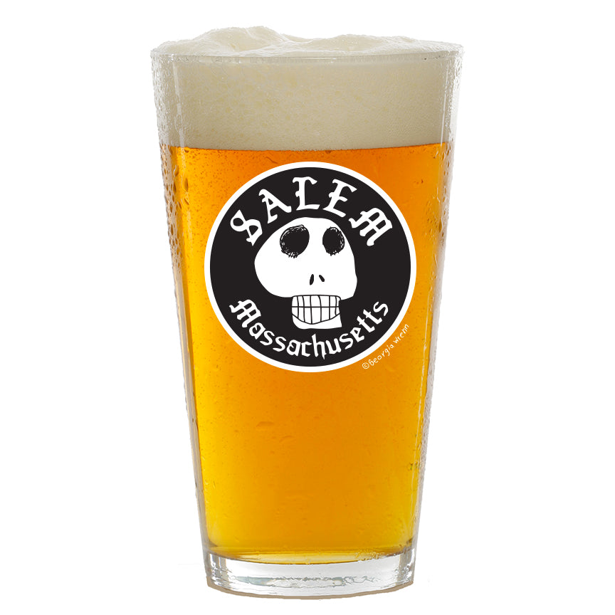 Salem Skull Pint Glass