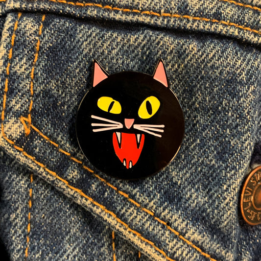 Black Cat Enamel Pin