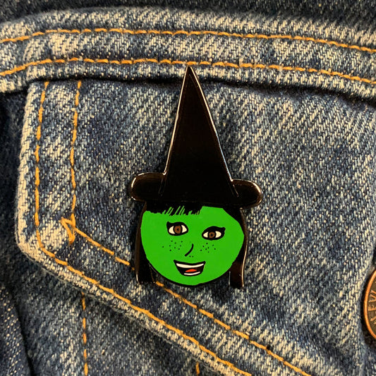 Black Hat Witch Enamel Pin