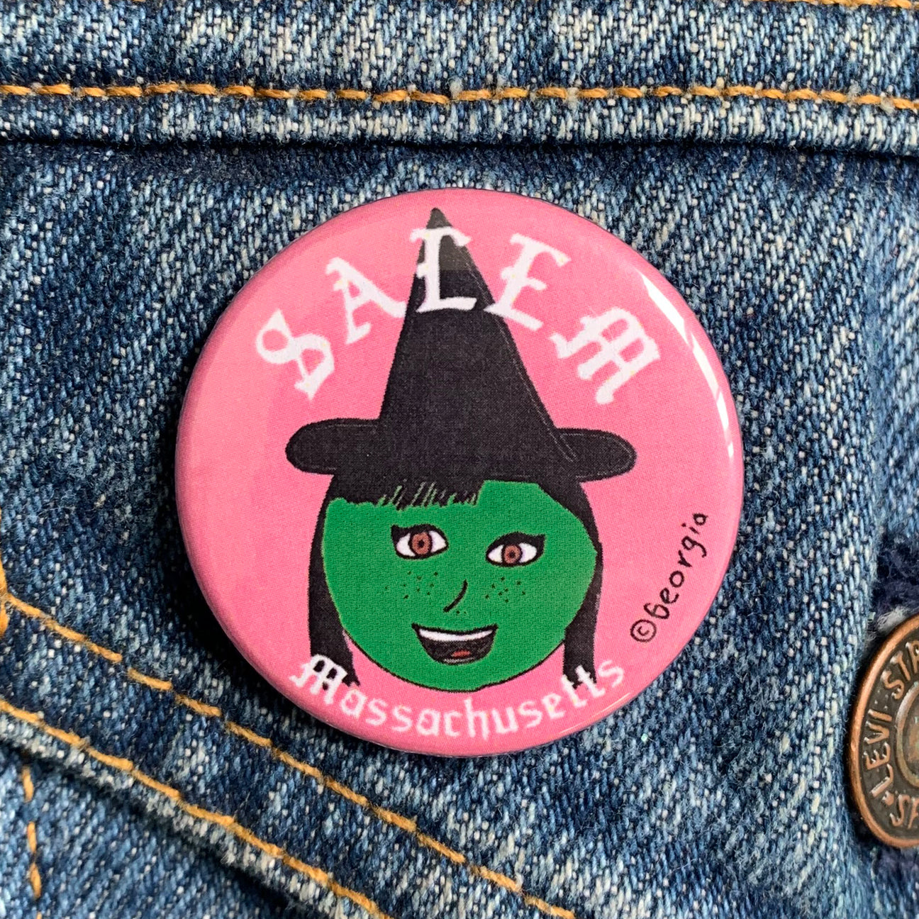 Salem Witch 1.5" Button