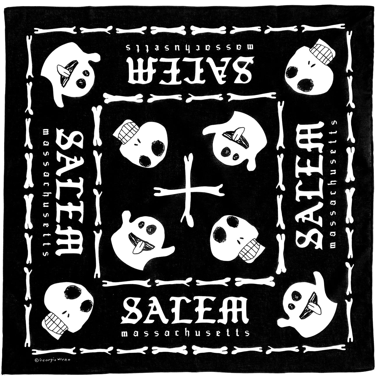 Georgia Skull/Ghost Salem Bandana