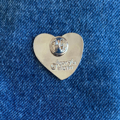 Girl Power Heart Enamel Pin
