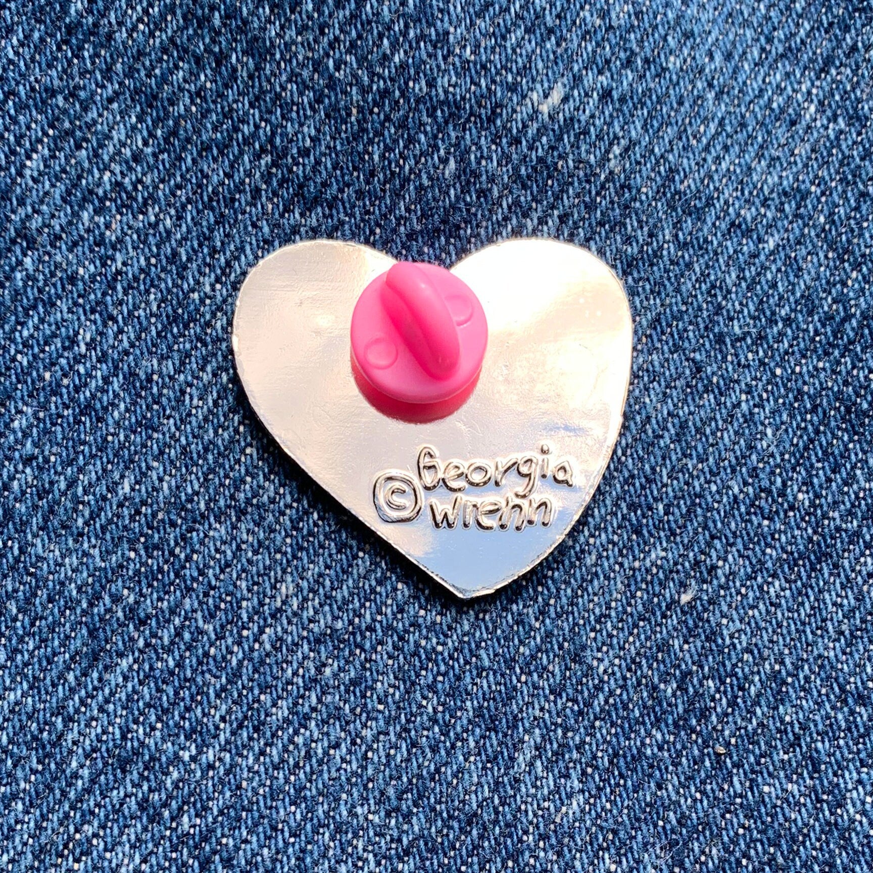 Girl Power Heart Enamel Pin